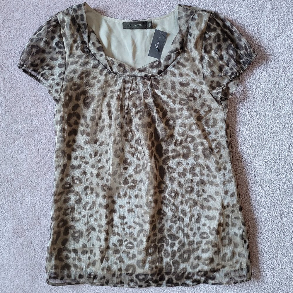 Express Leopard Print Top Size XS